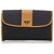 Yves Saint Laurent YSL Black Woven Flap Clutch Bag Brown Light brown Leather Plastic  ref.141179