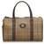 Burberry Brown Plaid Canvas Duffle Bag Multiple colors Light brown Leather Cloth Cloth  ref.141190