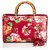 Gucci Red Blooms Bamboo Shopper Multiple colors Leather  ref.141194