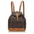 Louis Vuitton Brown Monogram Mini Montsouris Leather Cloth  ref.141195