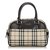 Burberry Brown House Check Canvas Handbag Multiple colors Beige Leather Cloth Cloth  ref.141214