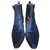 boots Sartore en poulain bleu Veau façon poulain Bleu foncé  ref.141268