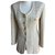 Vertigo Cremefarbene Jacke im Chanel-Stil aus Wolle Aus weiß Baumwolle  ref.141280