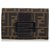 Petit portefeuille en toile avec courgette Fendi brun Cuir Tissu Marron  ref.141342