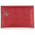 Porte-cartes Chanel en cuir rouge  ref.141350