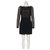 Diane Von Furstenberg Nuevo vestido de encaje de guijarros Sarita Negro Cuero Algodón Lyocell  ref.141432