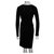 Marc Cain Robe noire avec drapé Coton Lyocell  ref.141458