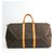 Louis Vuitton Brown-Monogramm-Keepall 55 Braun Leder Leinwand  ref.141609