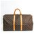 Louis Vuitton Brown Monogram Keepall Womens Leather Cloth  ref.141610