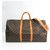 Louis Vuitton Brown Monogram Keepall Bandouliere Womens Leather Cloth  ref.141625