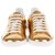 Louis Vuitton Frontrow women's sneakers in gold leather, taille 37, new condition! Golden  ref.141676