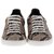 Louis Vuitton Frontrow women's sneakers in Python leather, taille 37, new condition! Black Grey Cream  ref.141681