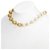 Chanel Gold Faux Pearl y collar de metal Blanco Dorado Crudo  ref.141778