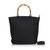 Gucci Black Bamboo Canvas Satchel Leather Cloth Cloth  ref.141796