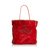 Fendi Red Faux Fur Tote Leather  ref.141805