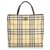 Burberry Brown Plaid Canvas Tote Bag Multiple colors Beige Leather Cloth Cloth  ref.141825