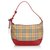 Burberry Brown Plaid Jacquard Handbag Multiple colors Beige Leather Cloth  ref.141948
