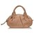 Fendi Brown Leather Mini Spy Handbag Beige  ref.141990