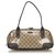 Gucci Brown GG Crystal Web Princy Shoulder Bag Beige Dark brown Leather Plastic  ref.142003