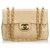 Chanel Brown Maxi Classic Single Flap Bag Beige Leather  ref.142008