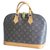 Louis Vuitton Alma PM Castaño Cuero Lienzo  ref.142025