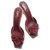 Yves Saint Laurent "Love" barefoot mules Dark red Leather  ref.142076