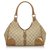 Gucci Brown GG Canvas Nailhead Jackie Shoulder Bag Beige Leather Cloth Cloth  ref.142140