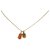 Collana con ciondoli in oro CC Chanel D'oro Arancione Metallo  ref.142147