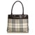 Burberry Brown House Check Coated Canvas Tote Bag Multiple colors Beige Leather Cloth Cloth  ref.142148