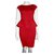 Alice + Olivia Red Peplum dress Polyester Acetate  ref.142263