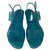 Off White Blu zip tie jelly sandals Blue Rubber  ref.142320