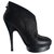Yves Saint Laurent Leather and suede platform ankle boots Black  ref.142328