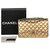 Timeless Bolsa de aba Chanel Gold Jumbo Dourado Couro  ref.142370