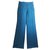 Patrizia Pepe Pantalons, leggings Laine Viscose Lycra Bleu  ref.142376