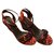 Bottega Veneta novas sandálias de cunha Vermelho Seda  ref.142401
