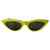 Céline Acid yellow cat-eye sunglasses Acetate  ref.142470