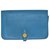Hermès Dogon Wallet Blue Leather  ref.142497