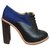 brogue with heels Chloé size 37 Mint condition Black Blue Leather  ref.142569
