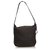 Fendi Brown Zucchino Jacquard Shoulder Bag Black Dark brown Leather Cloth  ref.142579