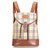 Burberry - Sac à dos à cordon en toile House Check avec cordon Cuir Tissu Marron Multicolore Beige  ref.142795