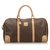 Céline Celine Brown Macadam Duffle Bag Beige Dark brown Leather Plastic  ref.142812