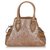 Fendi Brown Leather Etniko Handbag Silvery  ref.142978