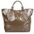 Burberry Brown Patent Leather Somerford Tote Bag Khaki  ref.143004