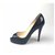 Christian Louboutin Black Nuevo Very Prive 120 Negro Cuero Charol  ref.143213