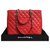Chanel Grandes compras Roja Cuero  ref.143421