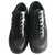 Cambon Chanel Zapatillas Negro Cuero  ref.143678