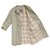 Waterproof Burberry vintage size 42 Khaki Cotton Polyester  ref.143734