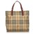 Burberry Brown Haymarket Check Tote Bag Multiple colors Beige Leather Plastic  ref.143787