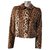 Moschino Cheap And Chic Leopard print Jacket Brown Rayon  ref.143938