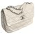 Classique Maxi sac intemporel avec boîte Chanel Cuir Beige Crème  ref.143947
